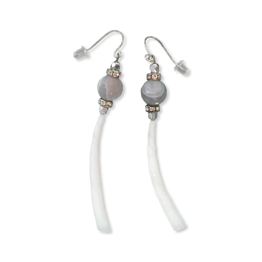 Dentalium Drops Earrings