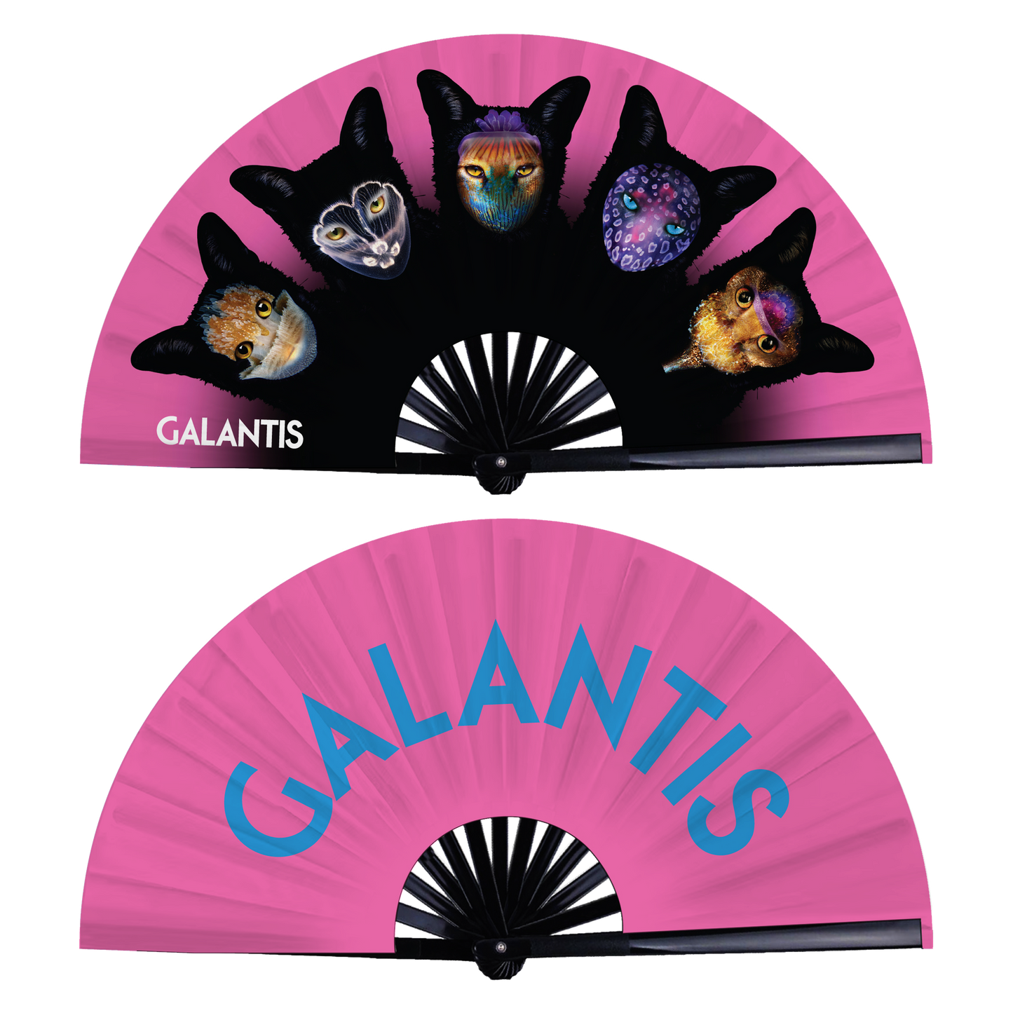 Seafox Double-Sided Fan (Pink)