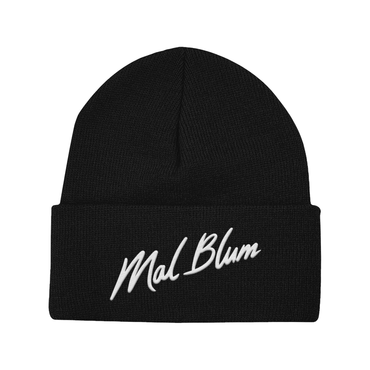 Mal Blum Embroidered Cuff Beanie (Black)