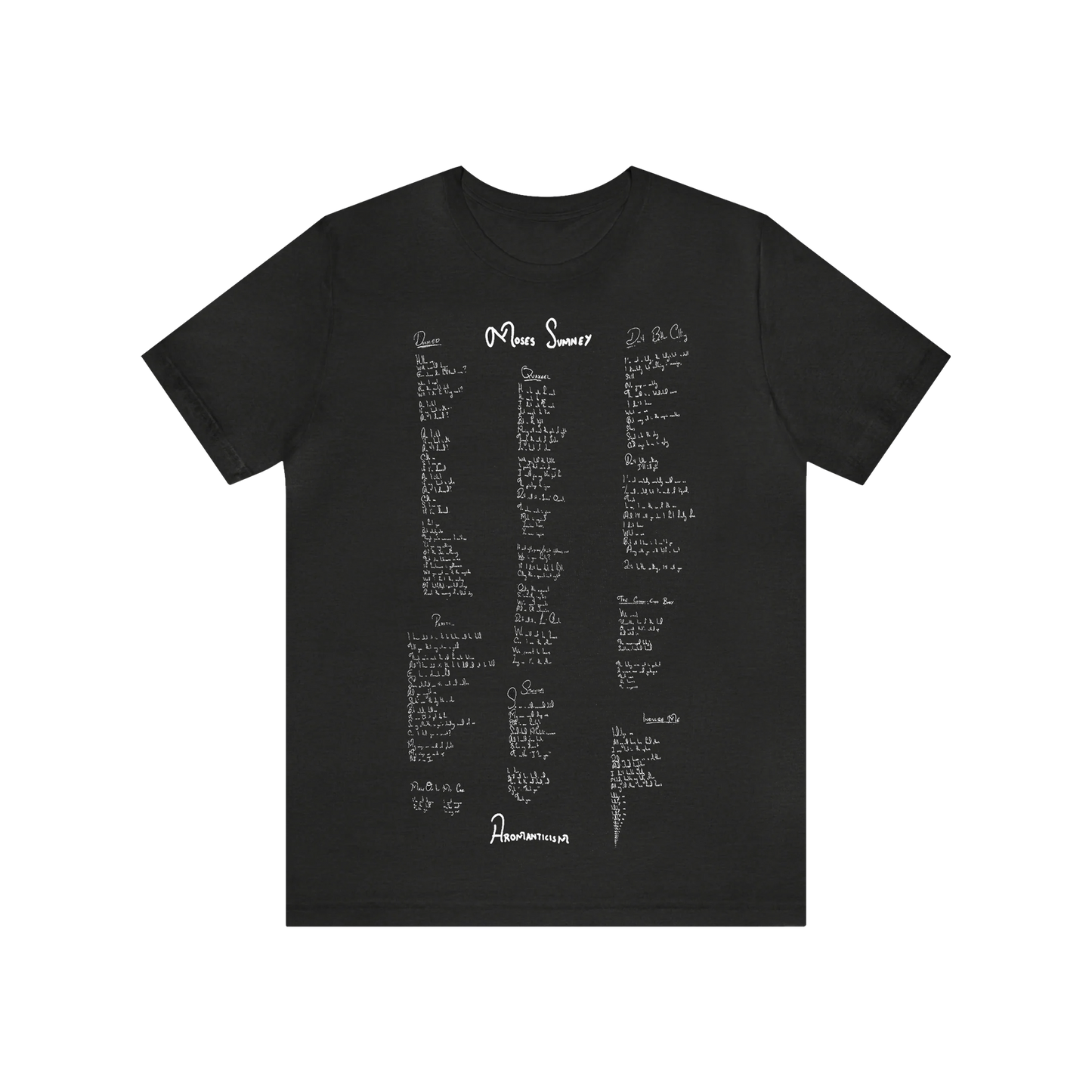 Aromanticism Lyric Black Tee