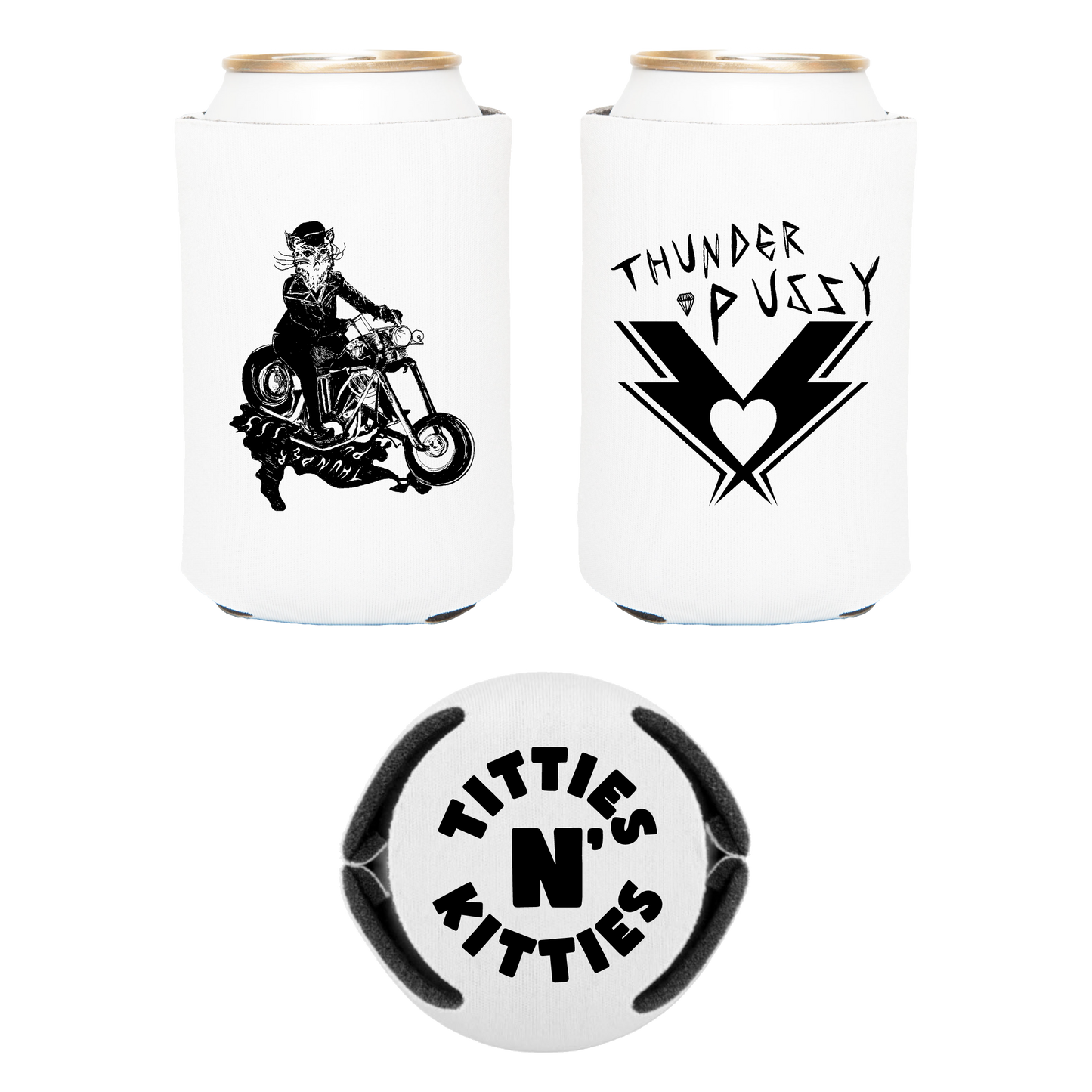 Biker Cat Koozie