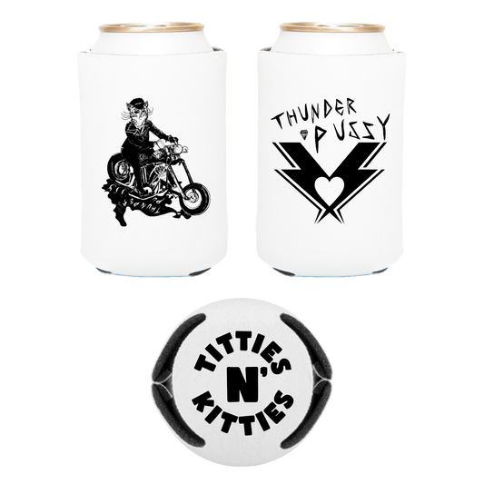 Biker Cat Koozie