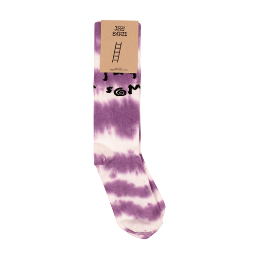 Purple/White Socks