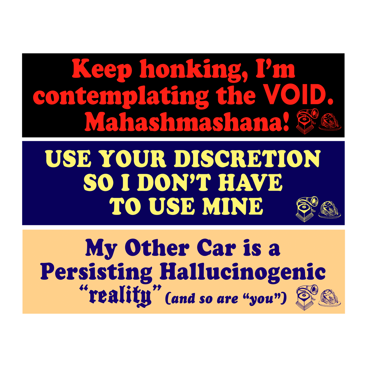 Inner Decay x Mahashmashana Complete Bumper Sticker Set (Limited Edition)
