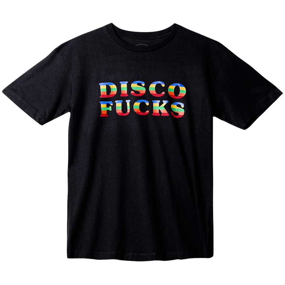 Disco Fucks Black Rainbow Freedom Tee