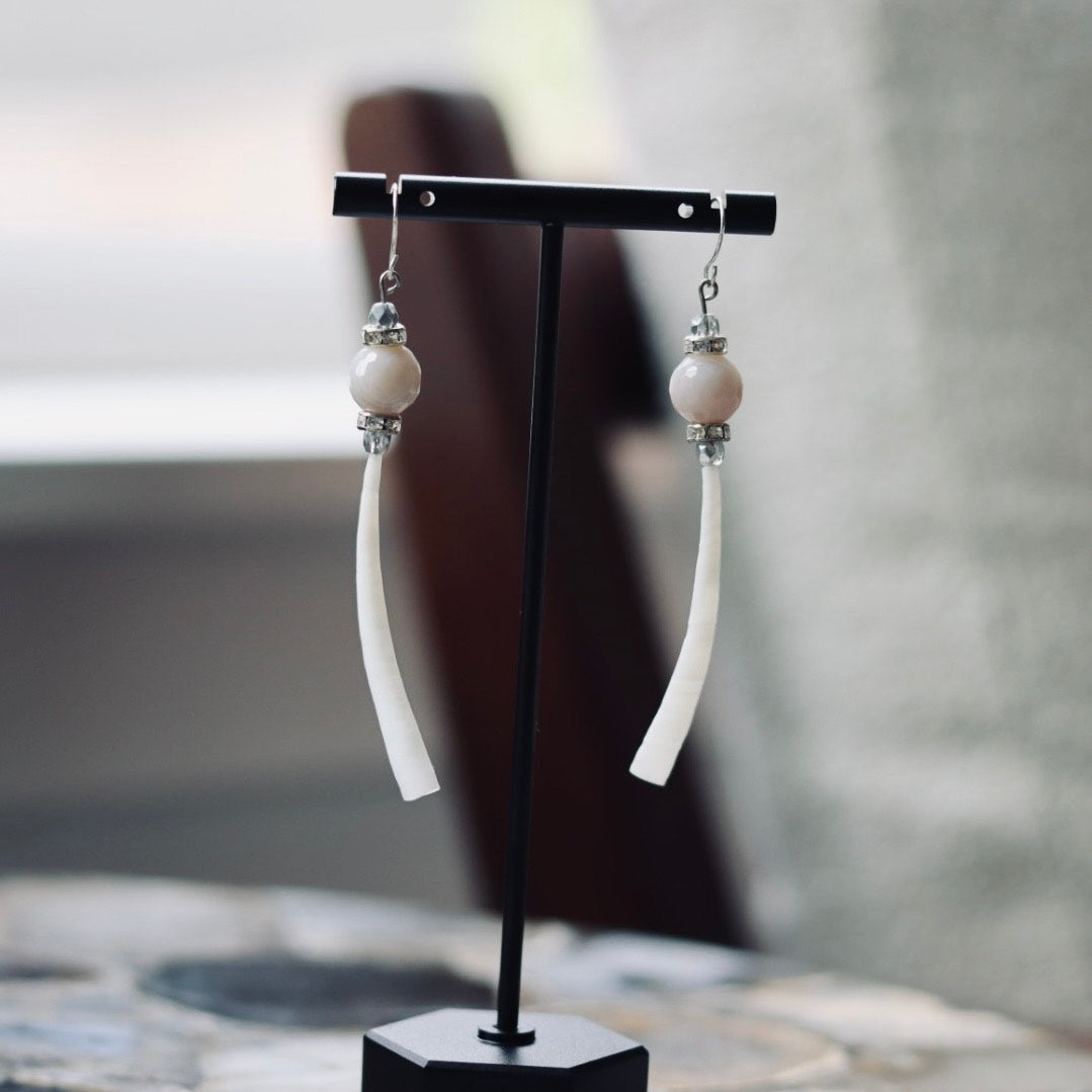 Dentalium Drops Earrings