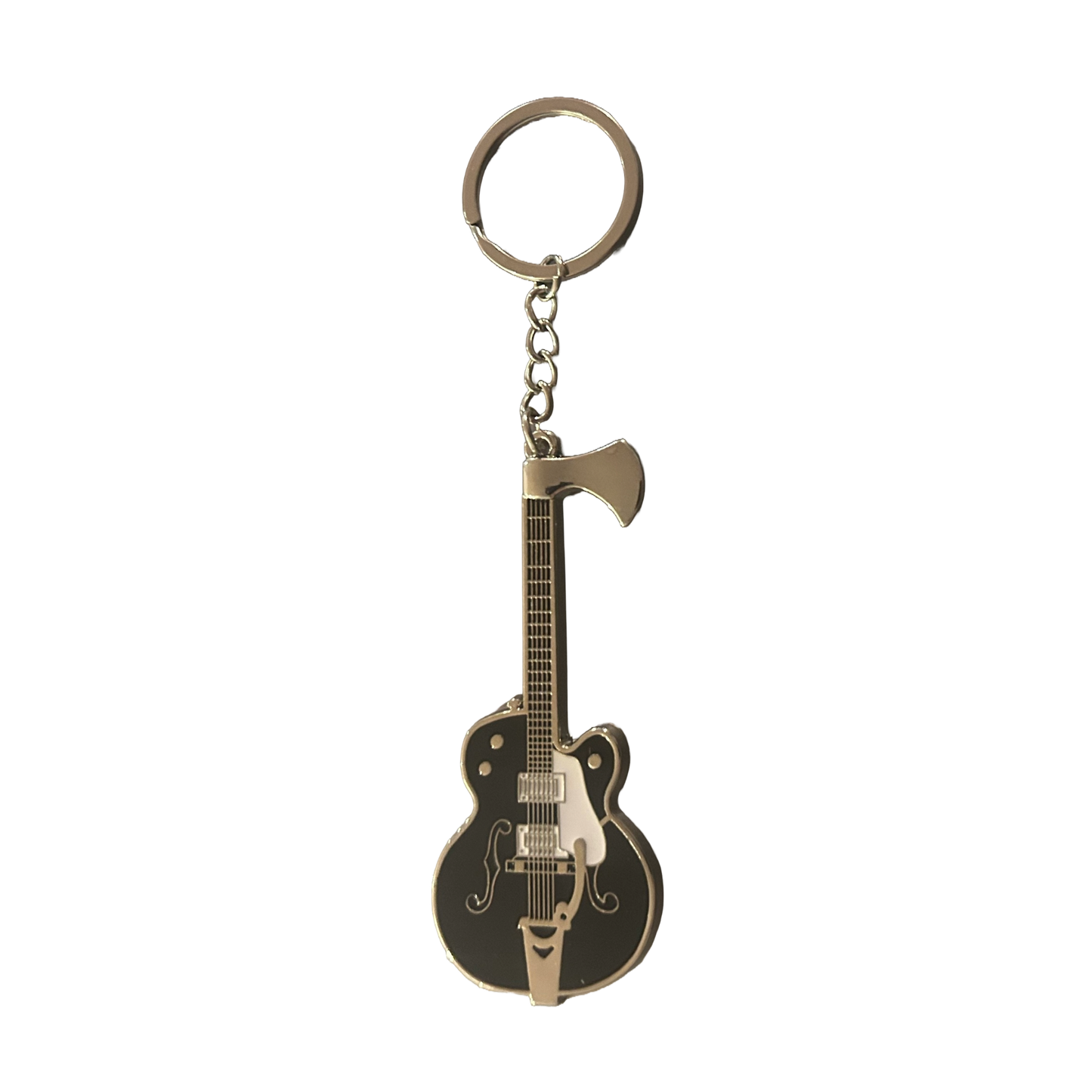Black Guitar Keychain