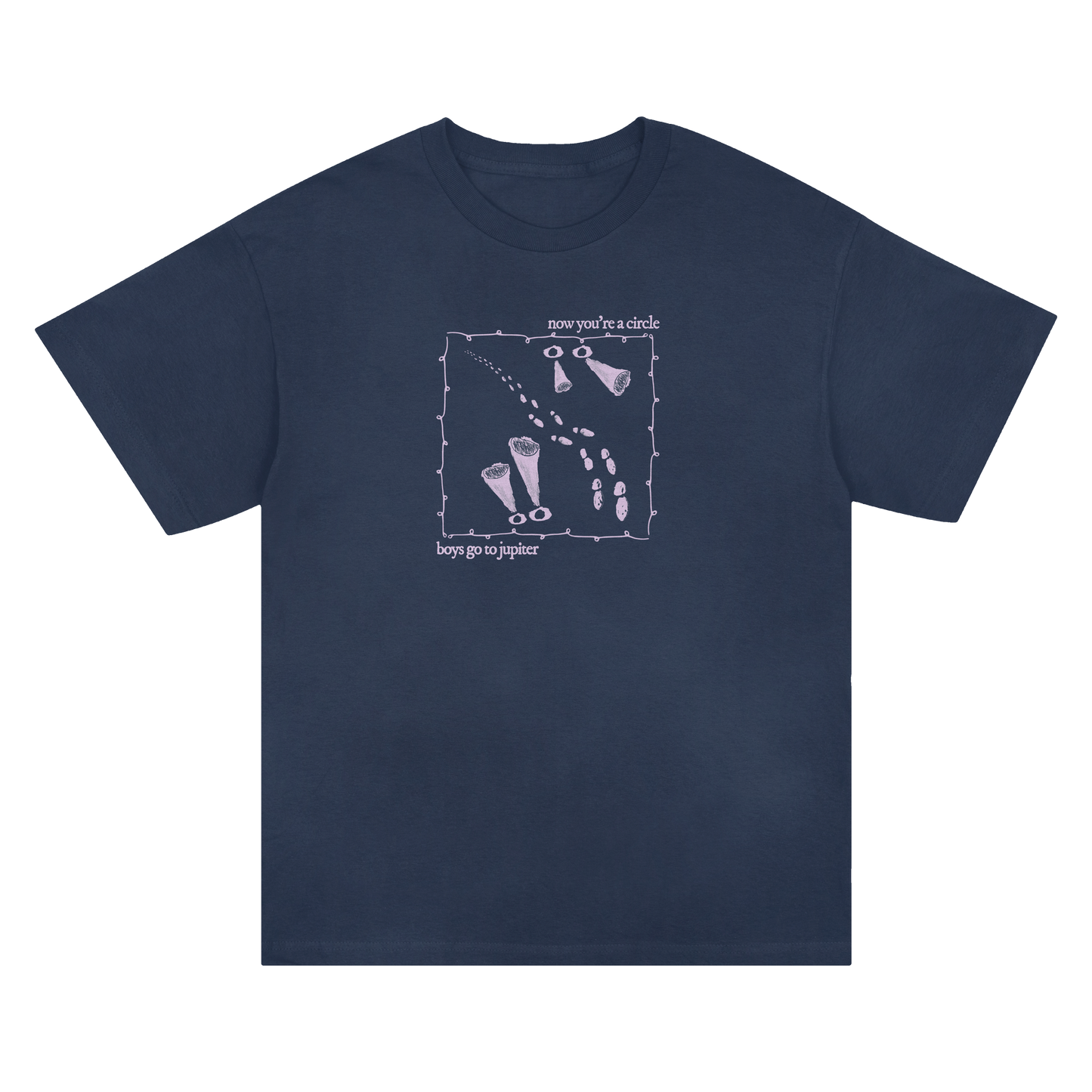 Now You're A Circle Tee - Navy