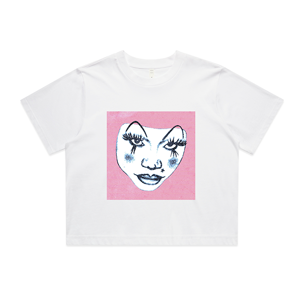 BRUK DOWN Crop Tee (White)