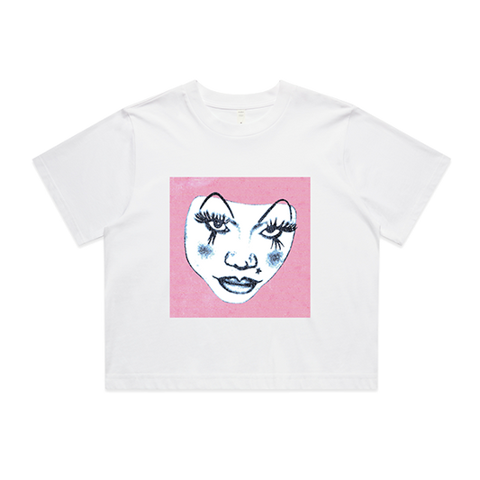BRUK DOWN Crop Tee (White)