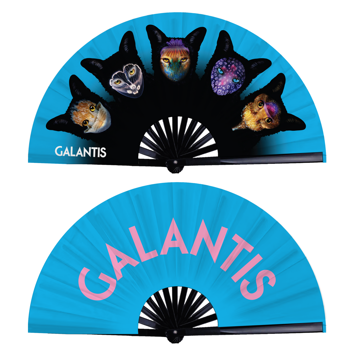 Seafox Double-Sided Fan (Blue)