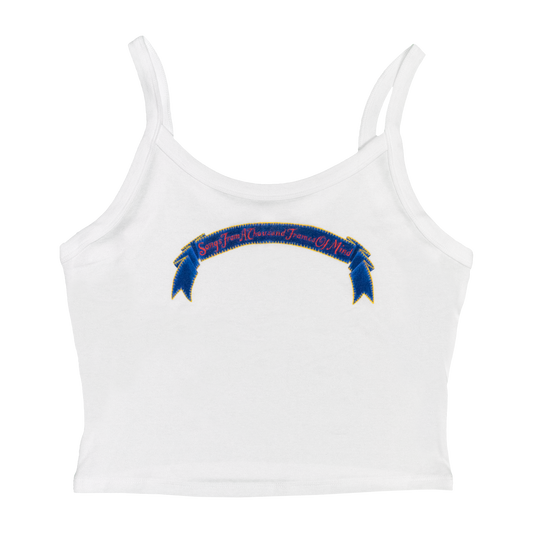 Banner Tank Top (Solid White Blend)