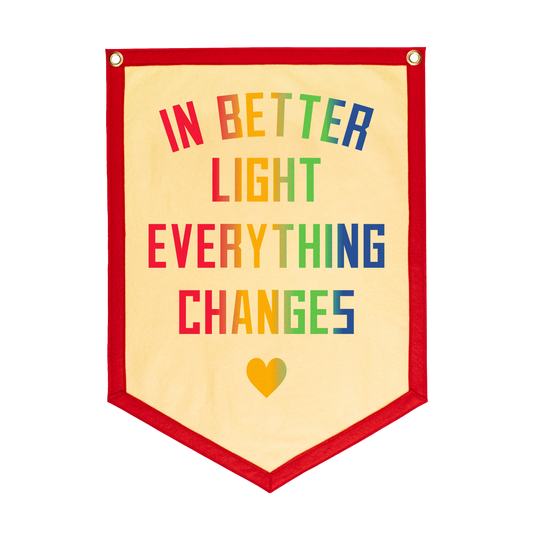 In Better Light Everything Changes Camp Flag • Lucius X Oxford Charity Pennant