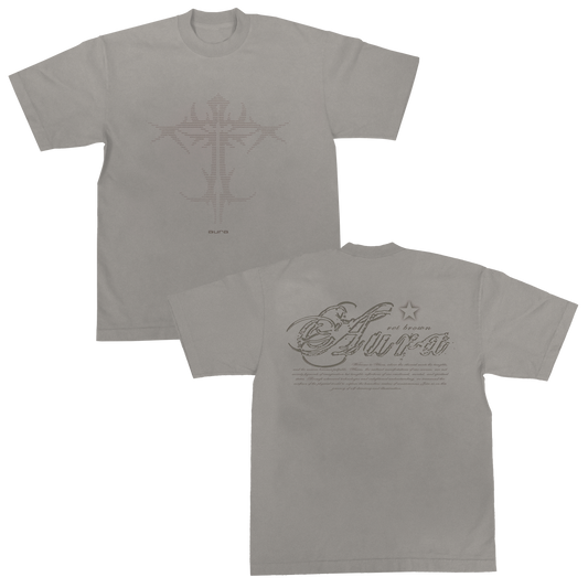 Aura Cross Tee (Faded Grey)