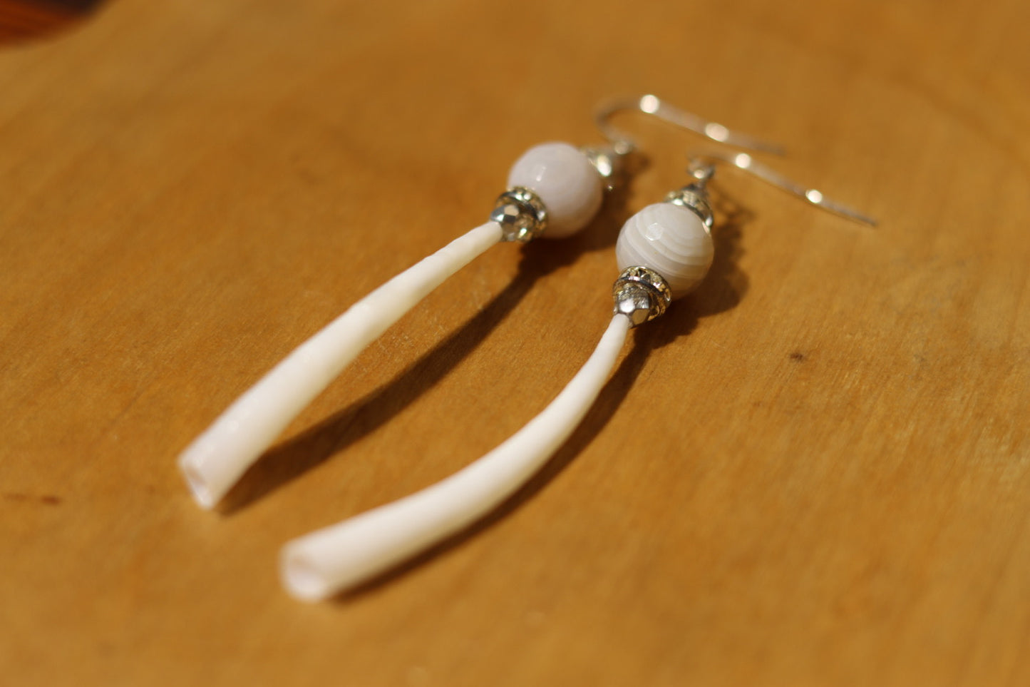 Dentalium Drops Earrings