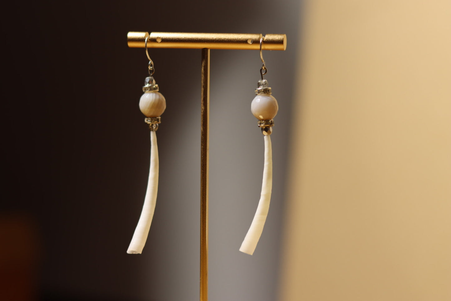 Dentalium Drops Earrings
