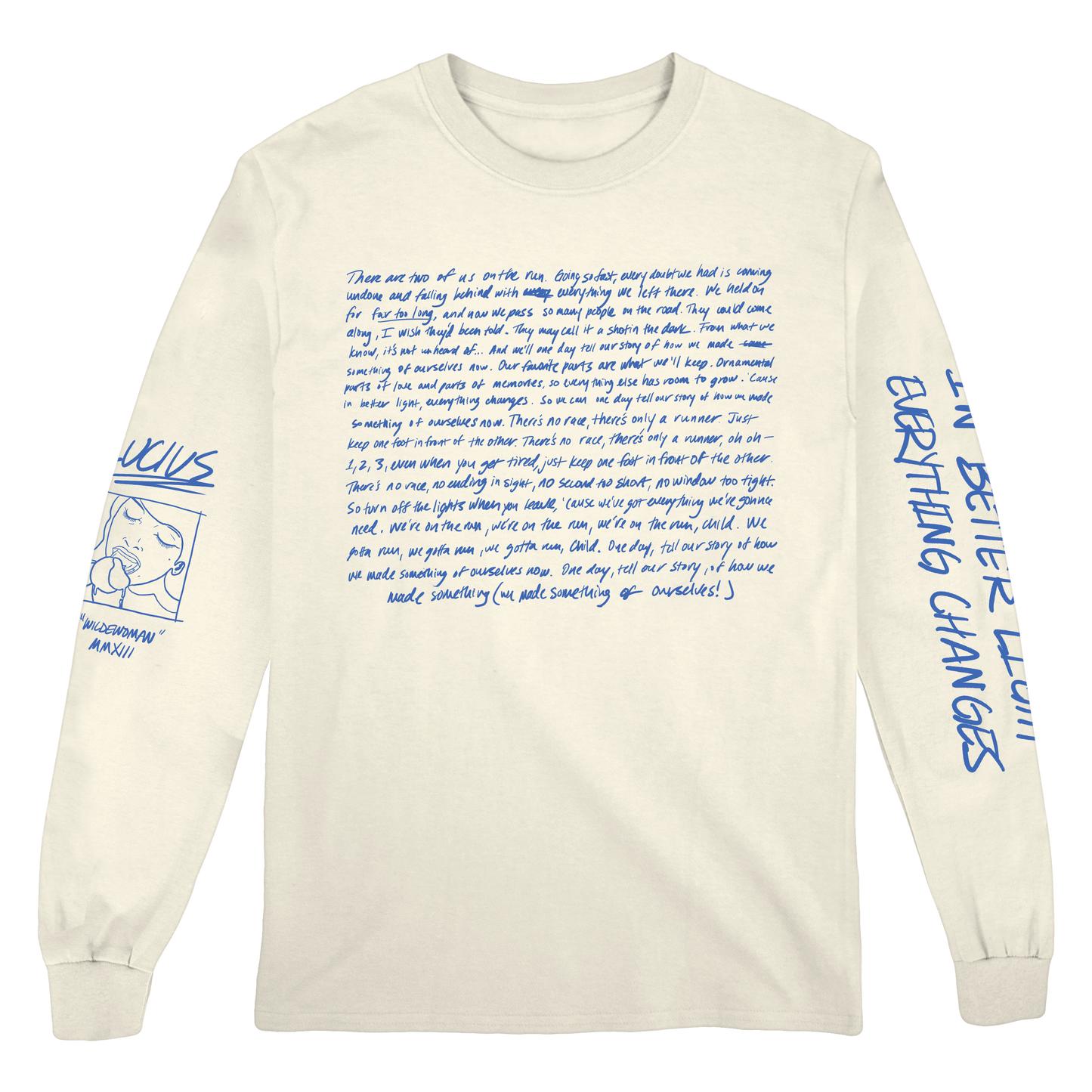 Two of Us On the Run Lyric Longsleeve